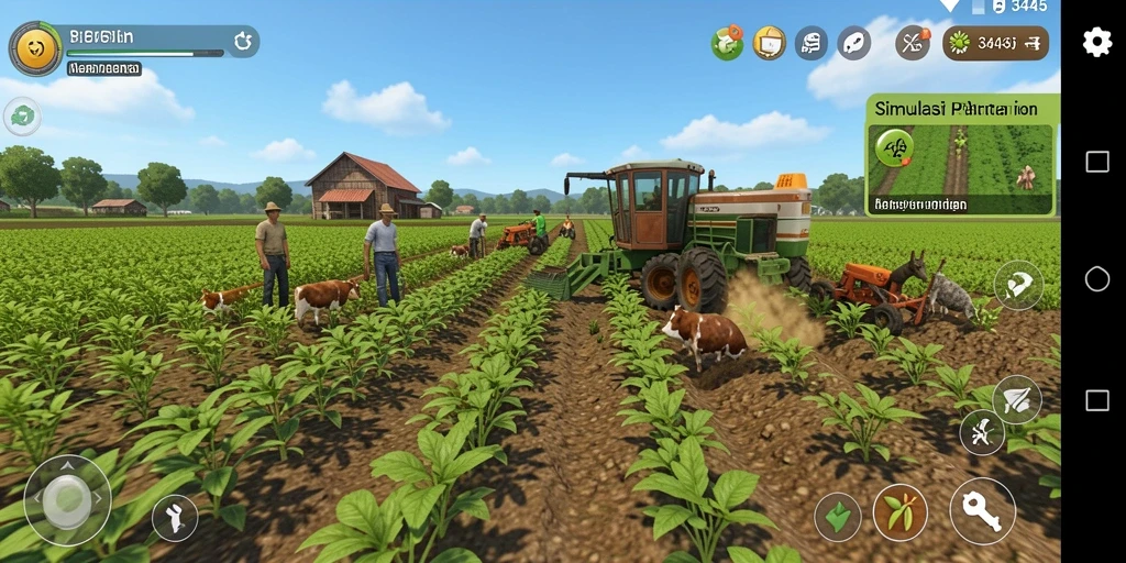 Tampilan gameplay pertanian yang menarik dalam 3446.