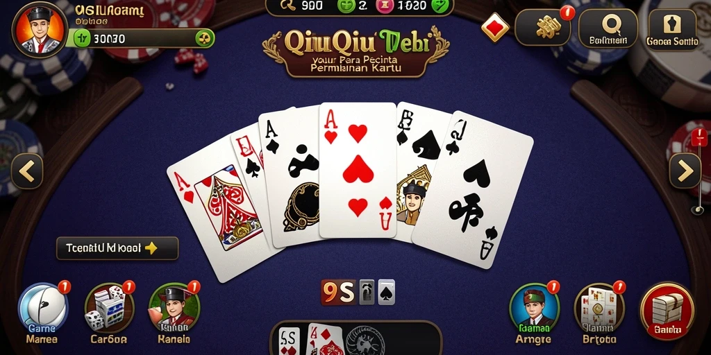 Tampilan gameplay seru di dalam 9SL saat bermain QiuQiu.