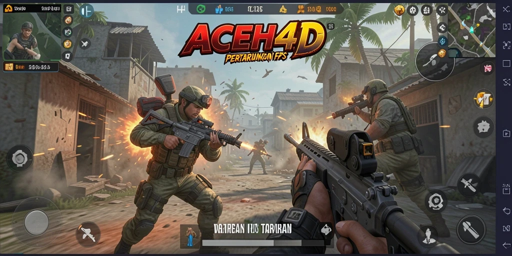 Tampilan gameplay menegangkan dari ACEH4D yang penuh aksi.