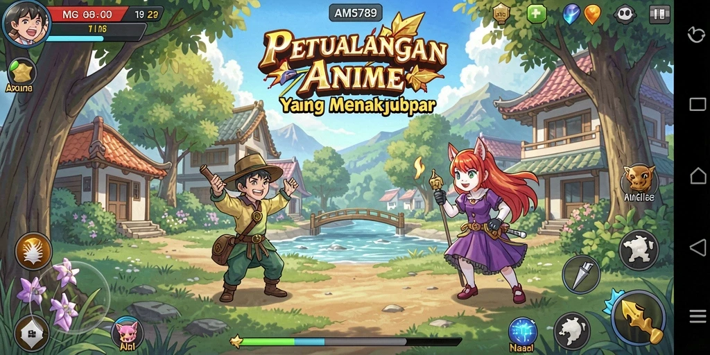 Menampilkan aksi dan karakter menarik dalam game Anime, menambah keseruan bermain.