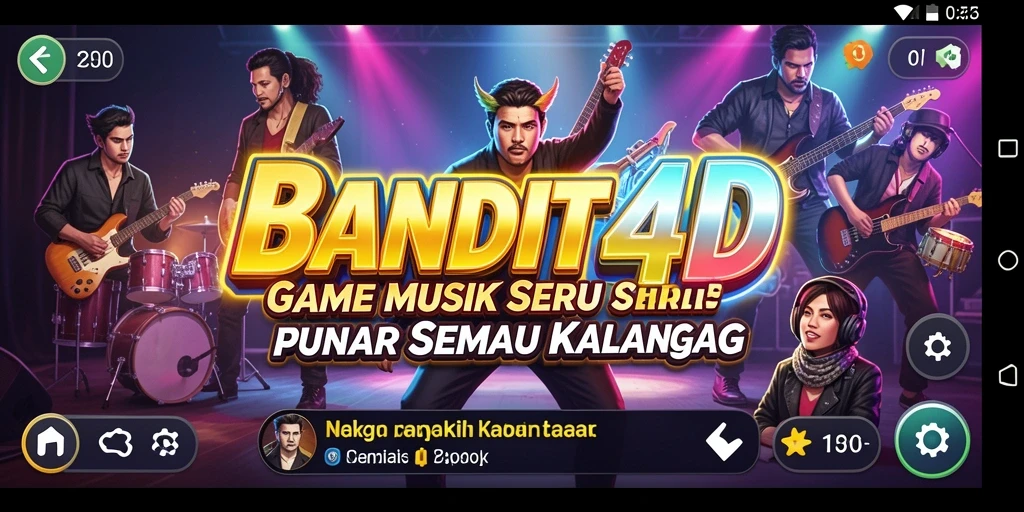 Tampilan gameplay BANDIT4D yang penuh warna dan interaktif.