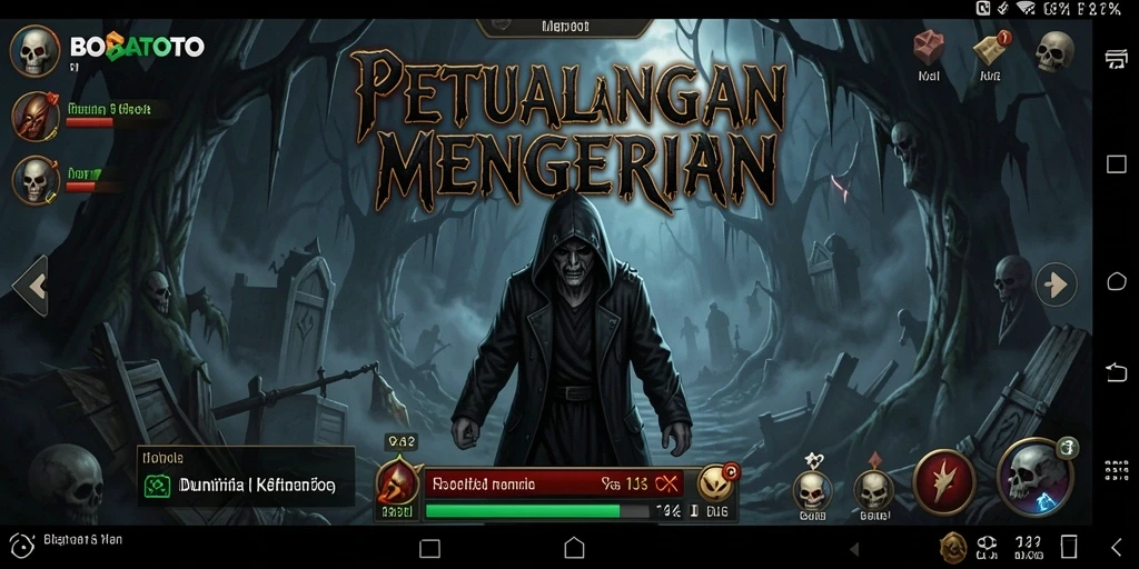 Tampilan gameplay menyeramkan yang menegangkan dalam BOBATOTO.