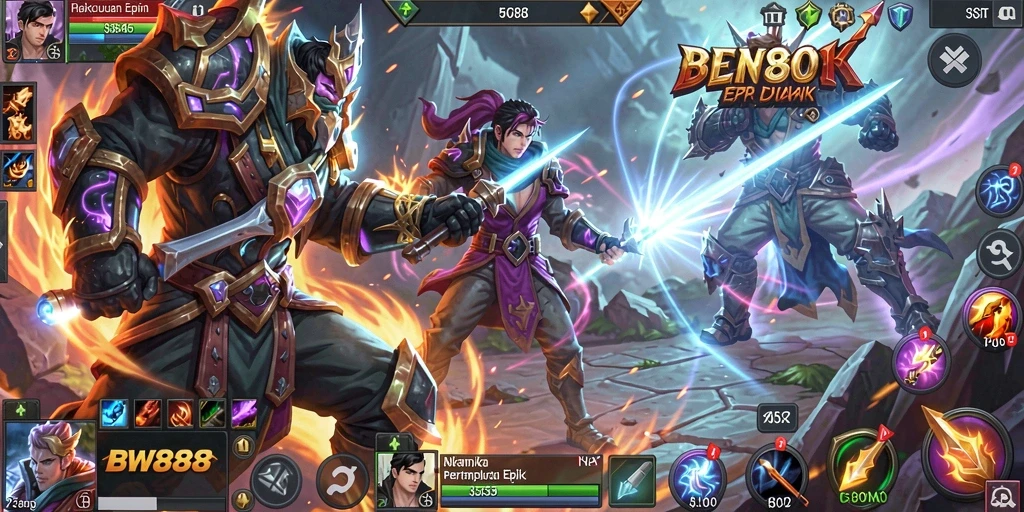 Gambaran mendebarkan dari pertempuran tim di BW888.