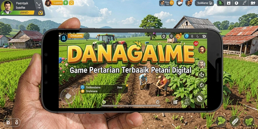 Tampilan menarik dari gameplay petanian dalam DANAGAME.
