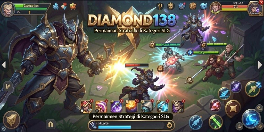 Screenshot DIAMOND138 menampilkan pertempuran strategis yang intens.