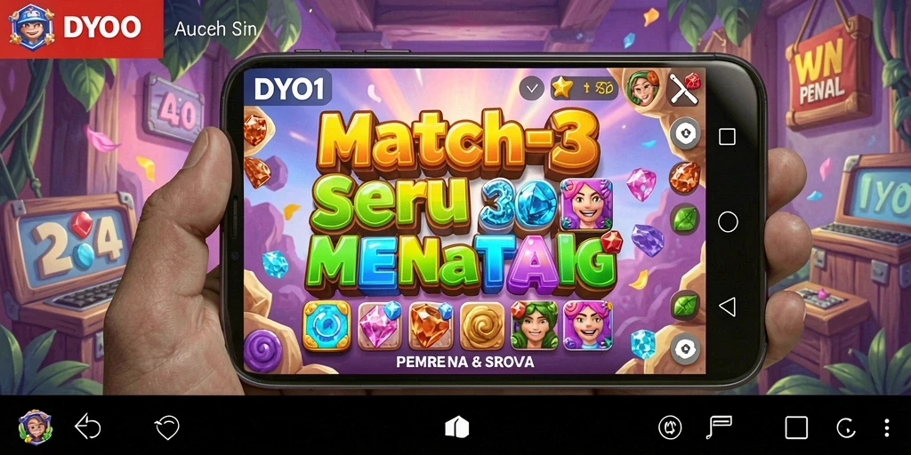 Tampilan gameplay DYO1 yang seru dan penuh warna.