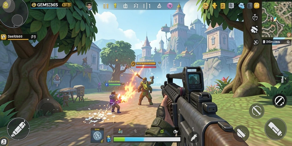 Tampilan gameplay seru dalam GEMS365 dengan aksi menegangkan.