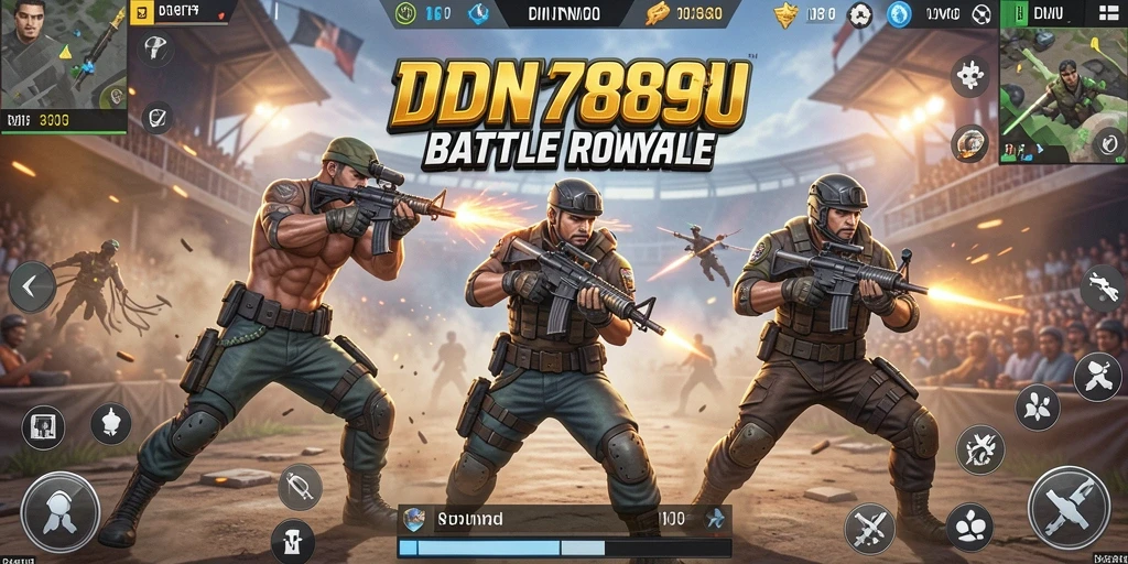 Screenshot IDN789 menampilkan aksi seru dalam pertempuran Battle Royale.