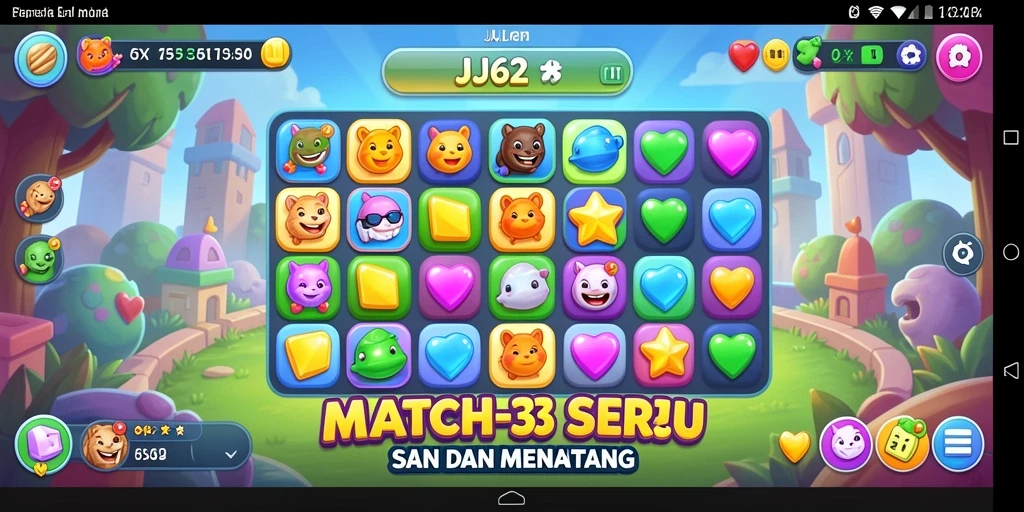 Tampilan gameplay JJ62 yang seru dan menantang dalam kategori Match-3.