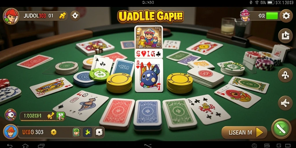 Tampilan menarik dari gameplay Gaple di JUDOL303
