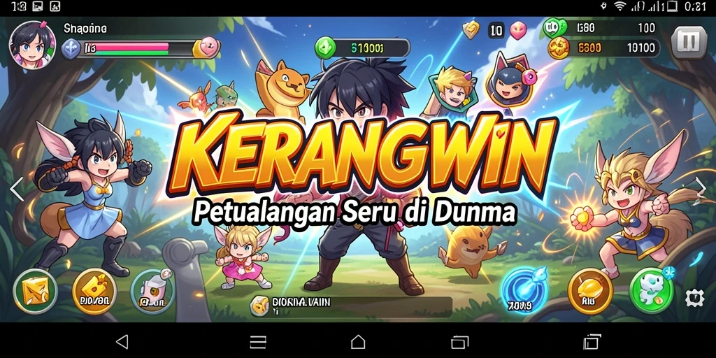 Tampilan gameplay KERANGWIN yang memukau dan penuh aksi.