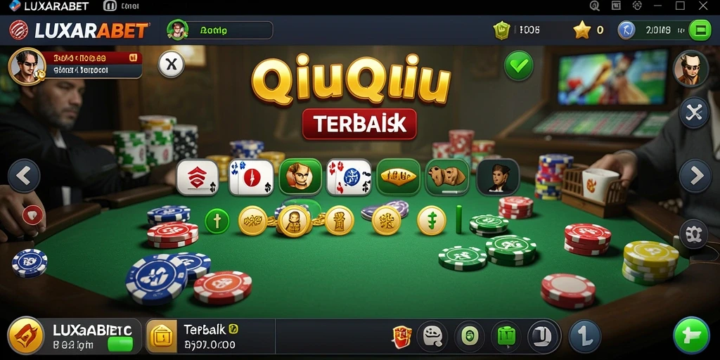 Tangkapan layar permainan QiuQiu yang mendebarkan dari LUXARABET.