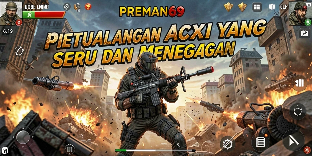 Tampilan gameplay seru dalam PREMAN69 dengan berbagai aksi menegangkan.