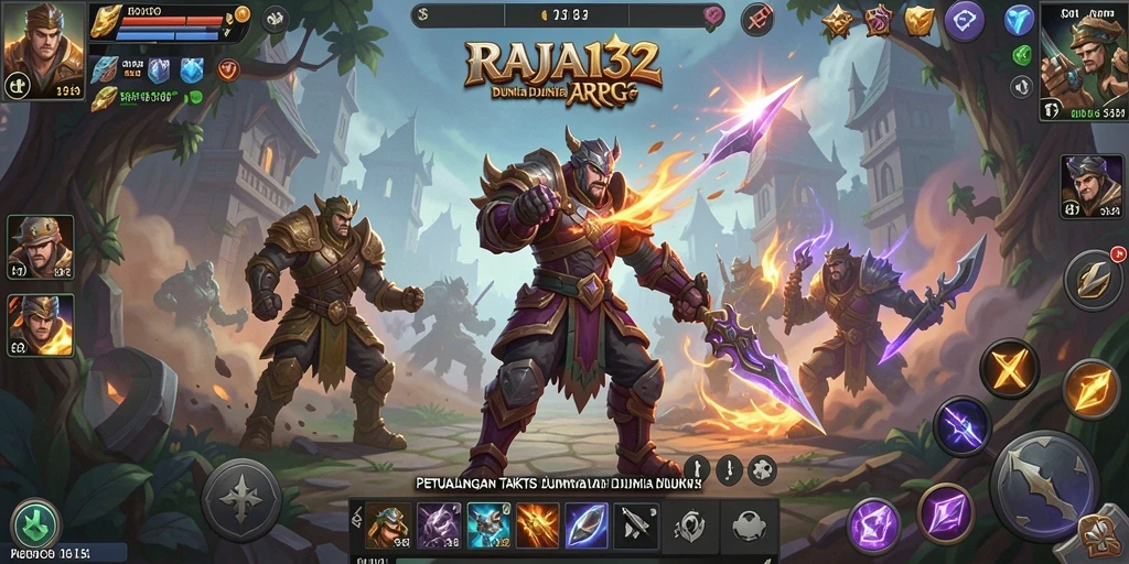 Screenshot RAJA132 menampilkan aksi pertempuran seru dalam dunia ARPG.