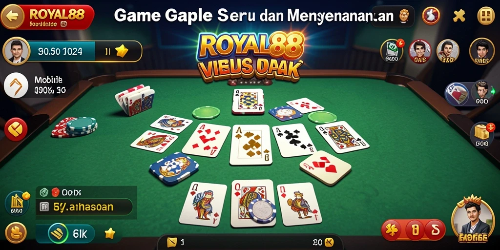 Tampilan permainan Gaple yang menegangkan di ROYAL88.