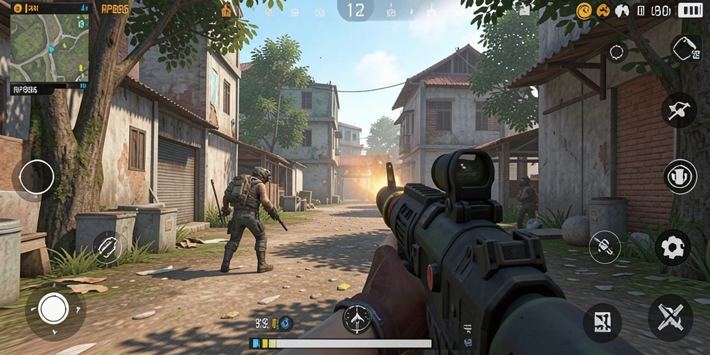 Gameplay seru dan mendebarkan dalam RP886 di arena TPS.
