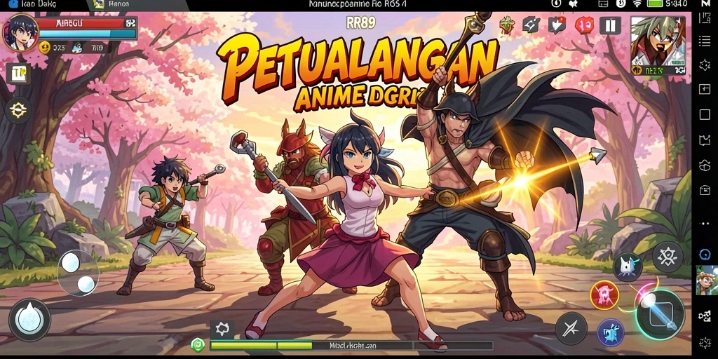 Tampilan gameplay Anime yang menarik dan penuh aksi.