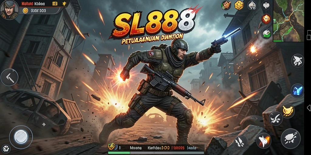 Tampilan gameplay menegangkan SL888 yang penuh aksi.
