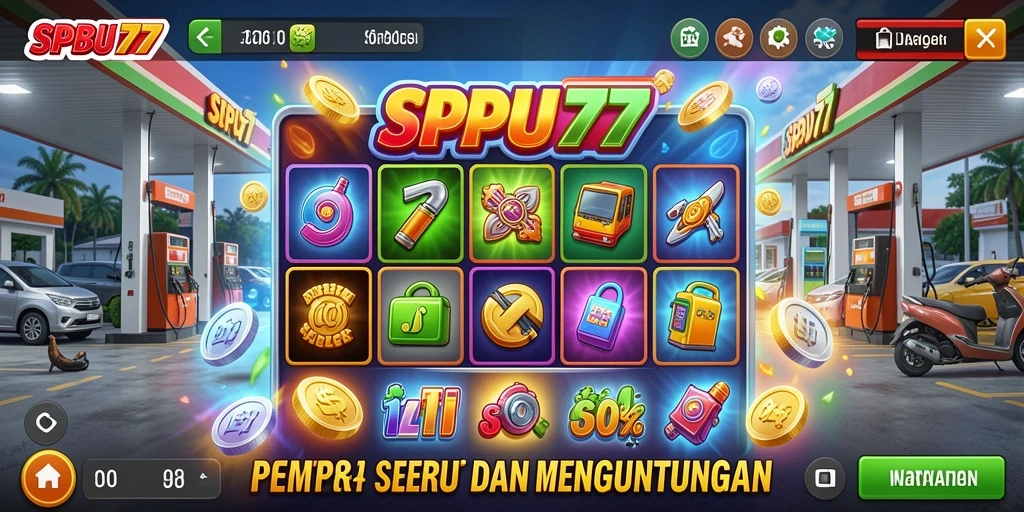 Tampilan gameplay seru dari SPBU77 dengan berbagai pilihan slot.