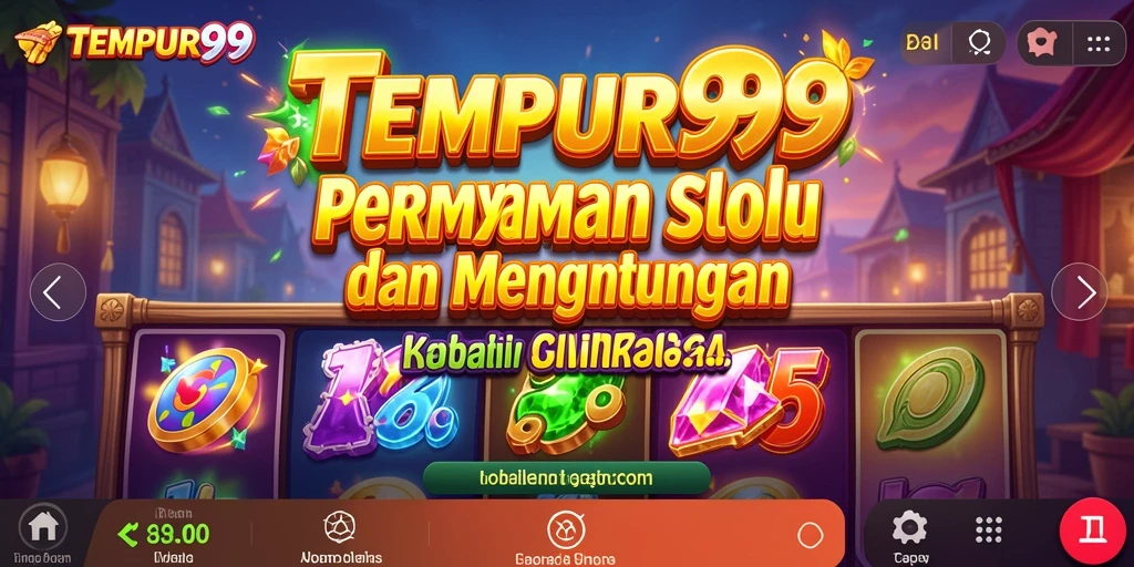 Menampilkan gameplay seru dari game Slot TEMPUR99.