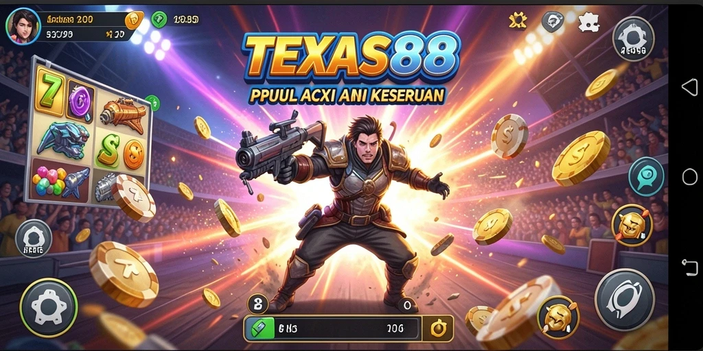 Tampilan gameplay seru dan menantang di TEXAS88.