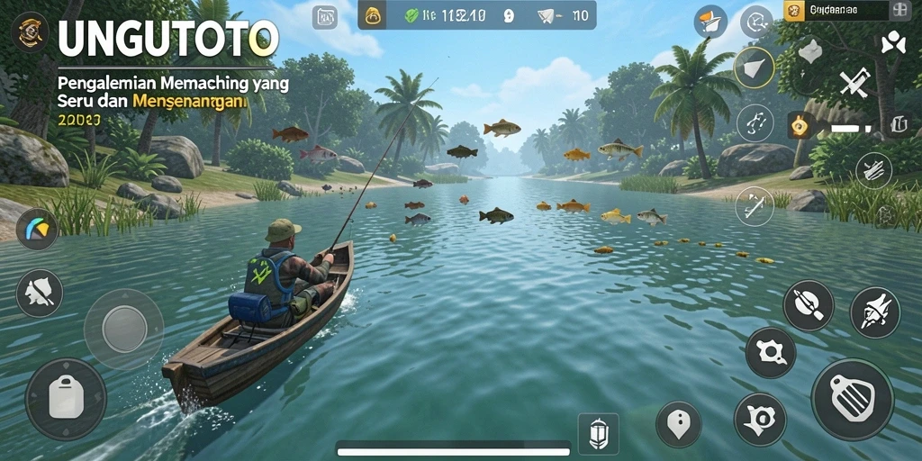 Screenshot UNGUTOTO menunjukkan aksi memancing yang mendebarkan.