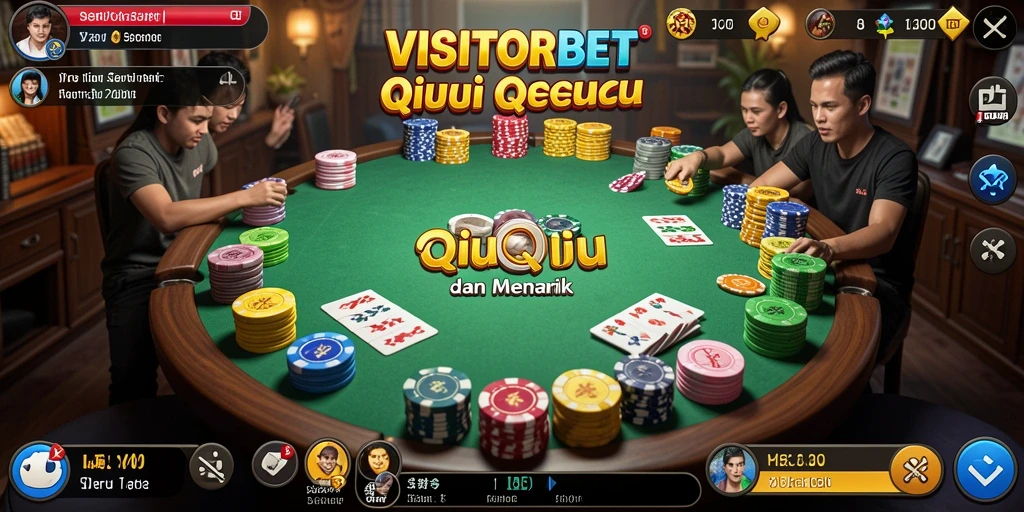 Tampilan gameplay seru QiuQiu di VISITORBET.
