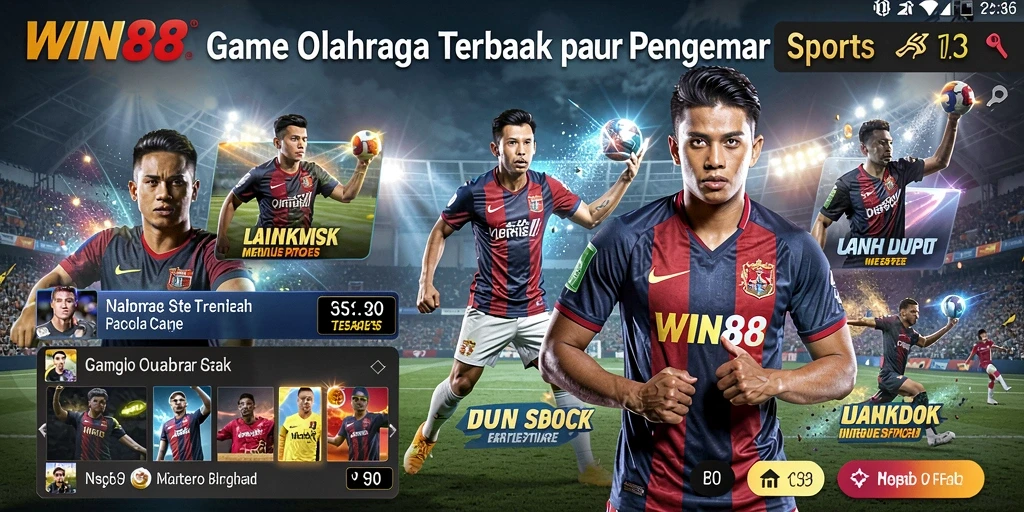 Screenshot gameplay WIN88 menampilkan pertandingan olahraga yang intens dan mendebarkan.