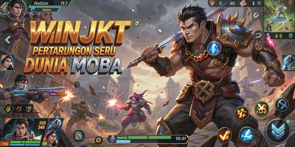 Gameplay seru di arena pertempuran WINJKT.