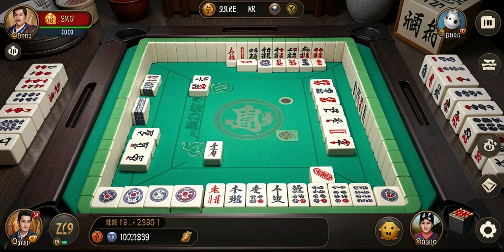 Tangkapan layar ZK9 menampilkan aksi gameplay Mahjong yang menarik.
